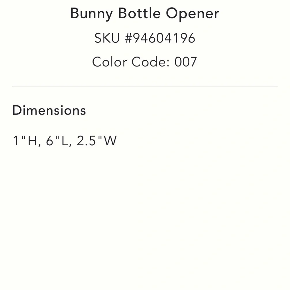 Bunny Bottle Opener by Anthropologie NWT Easter Rabbit Spring Heavy Weight CUTE!